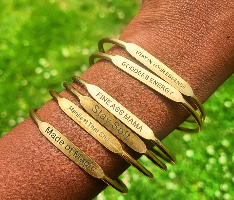 Bracelets d'affirmation en laiton