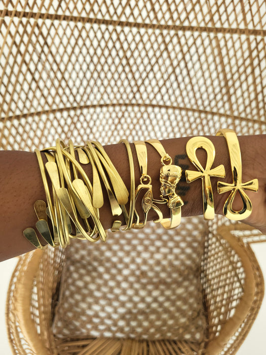  "Egyptian brass bangles handcrafted spiritual jewelry"