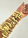 Egyptian brass bangles handcrafted spiritual jewelry set by Moon Goddess