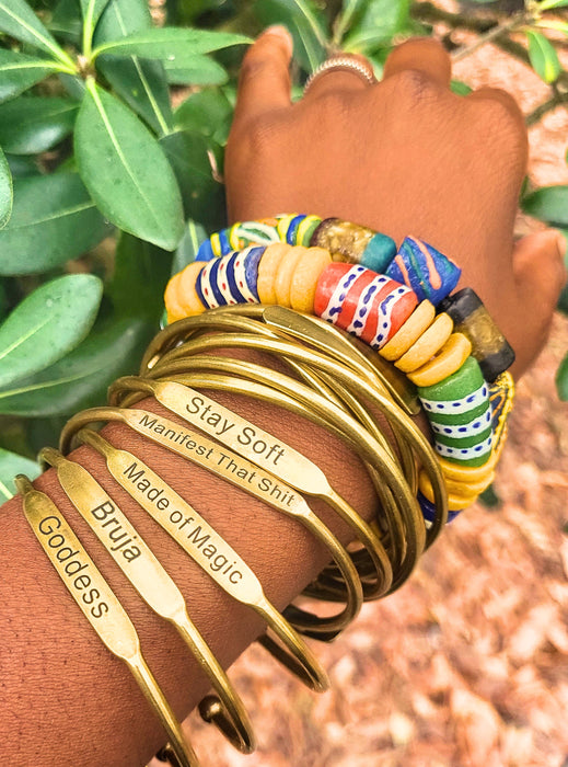 Bracelets d'affirmation en laiton