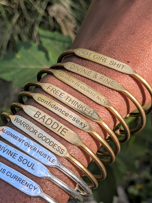 Brass Affirmation Bangles