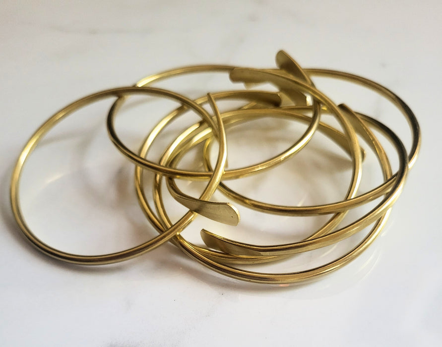 Bracelets en laiton brut