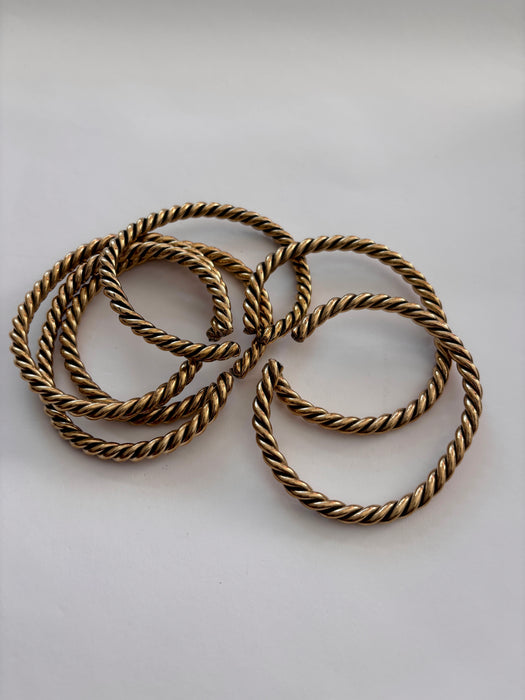 "Golden Oracle" Rope Bangles Set