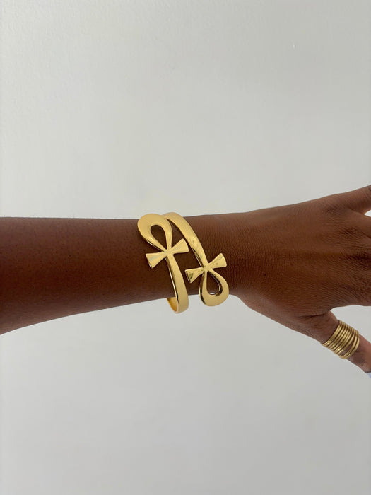 Egyptian brass bangles handcrafted spiritual jewelry