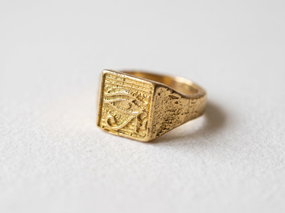Eye of Horus Brass Ring