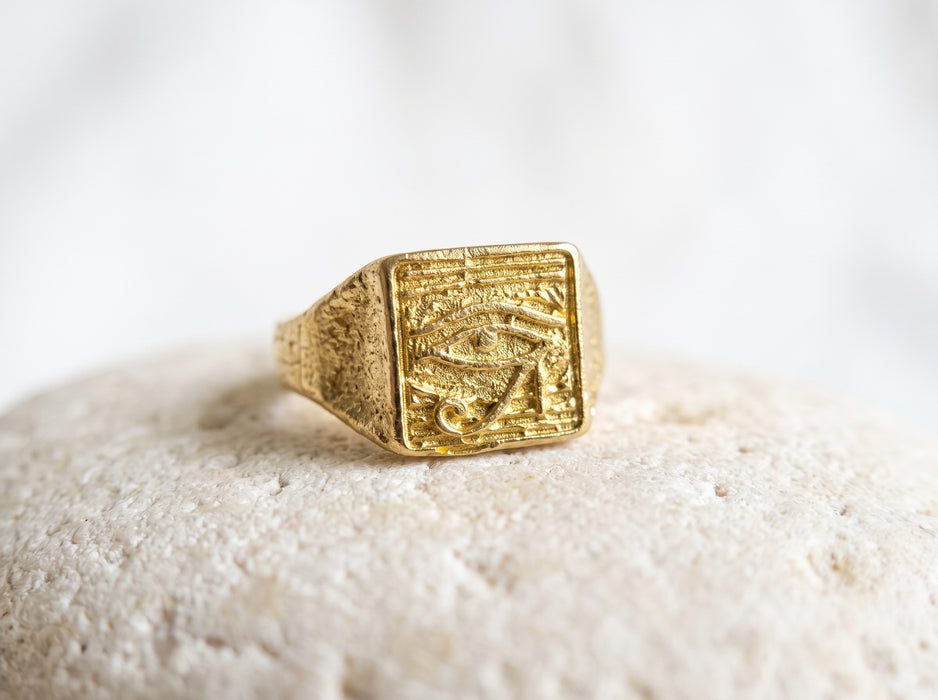 Eye of Horus Brass Ring