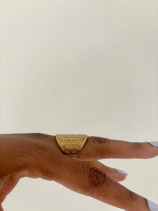 Naru African Brass Geometric Ring