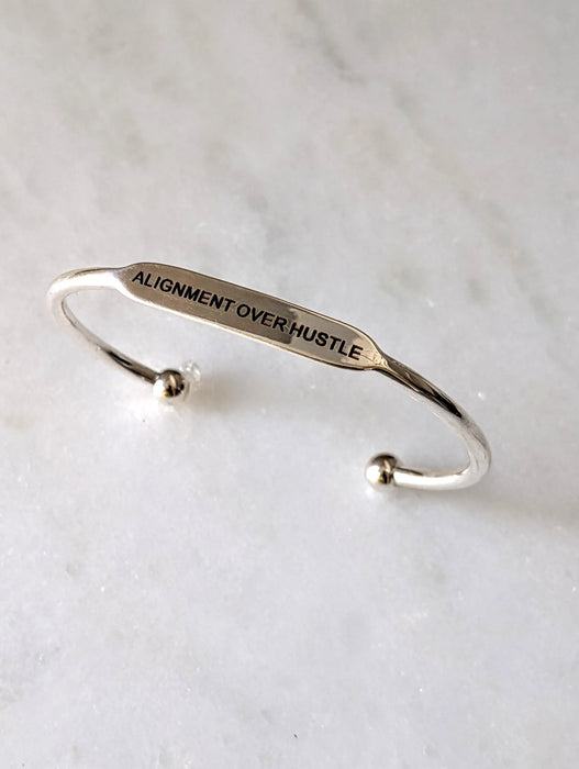 Silver Affirmation Bangles