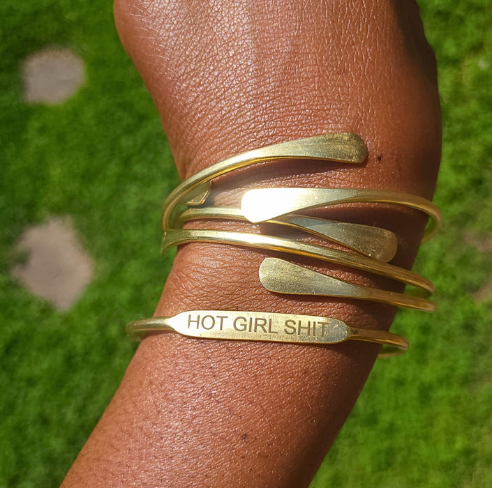 Hot Girl Shit Affirmation Bangle -  Moon Goddess