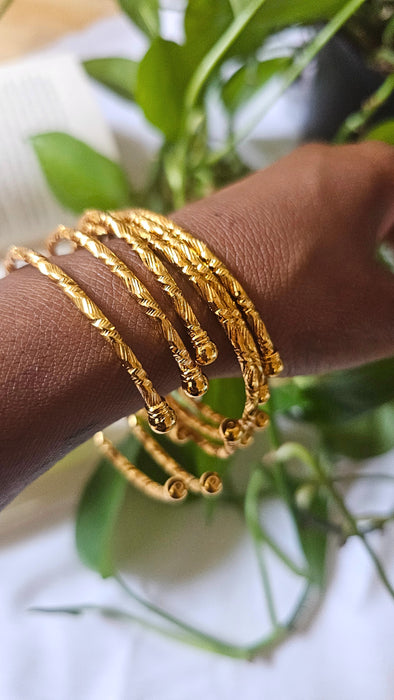 "Sacred Goddess" Geometric Bangle Stack