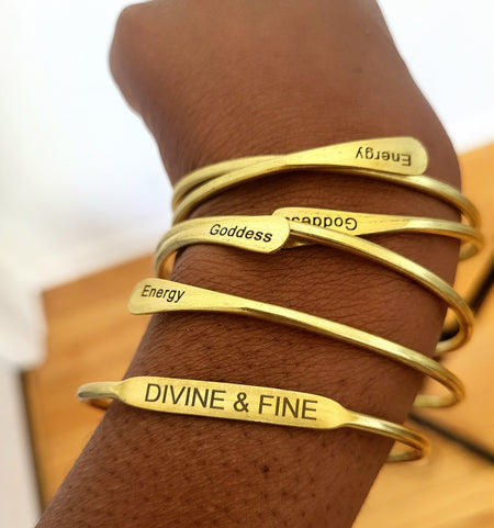 Divine & Fine Affirmation Bangle -  Moon Goddess
