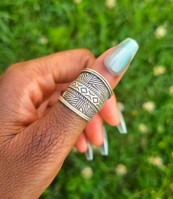 "The Aztec Moon" Brass Ring