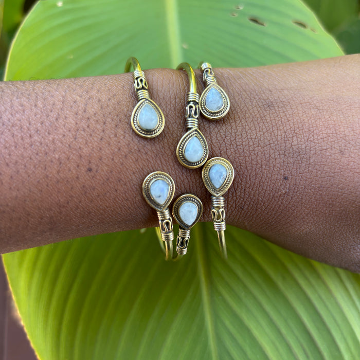 Dainty Moonstone Bangle