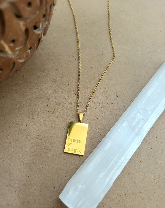 18K Gold Plated "Made of Magic" Pendant
