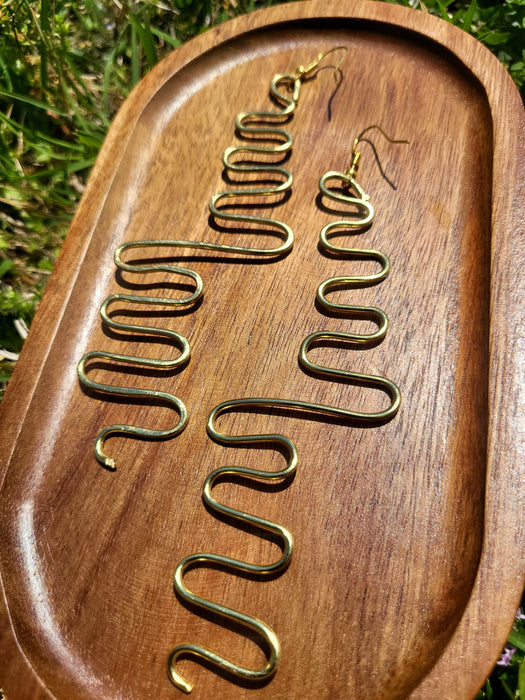 "Abstract" Goddess Copper Earrings