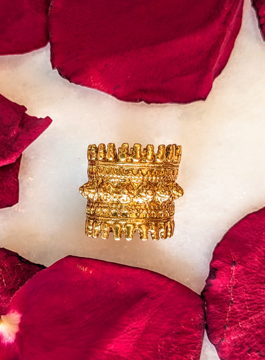 Bague géométrique en laiton Empress