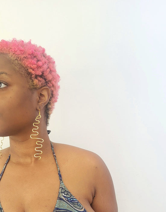 "Abstract" Goddess Copper Earrings