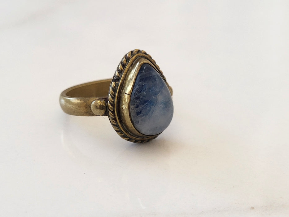 Brass/Copper Moonstone Ring