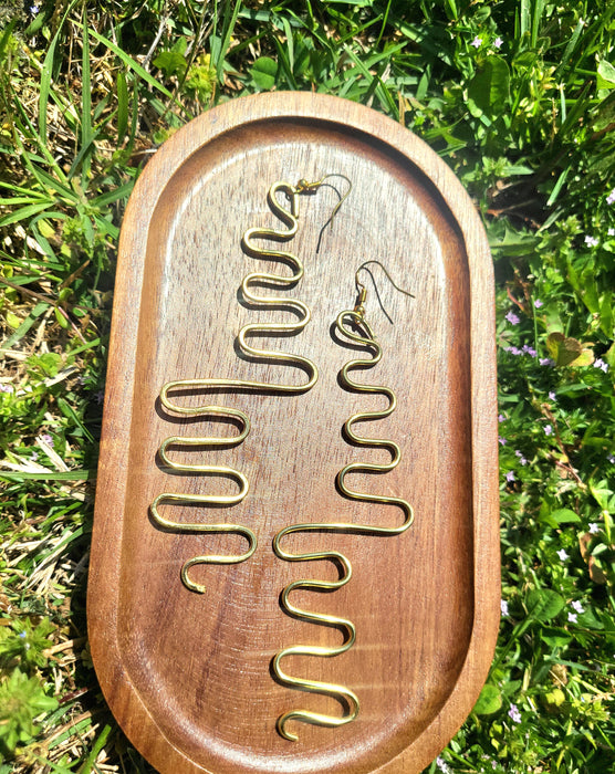 "Abstract" Goddess Copper Earrings