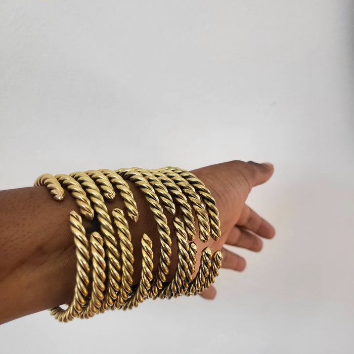 "Golden Oracle" Rope Bangles Set
