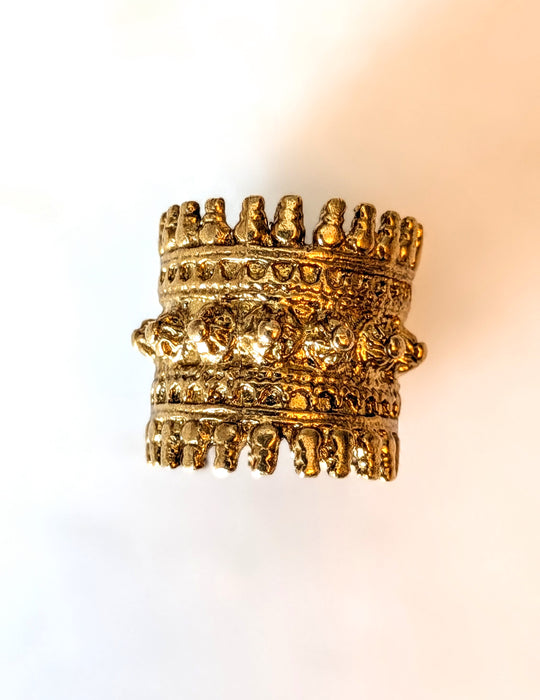Bague géométrique en laiton Empress