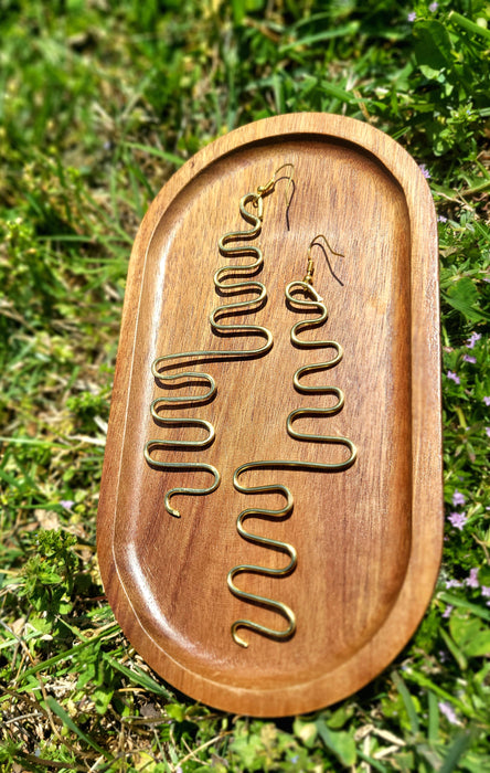 "Abstract" Goddess Copper Earrings
