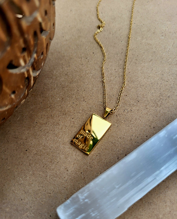 18K Gold Plated "Made of Magic" Pendant