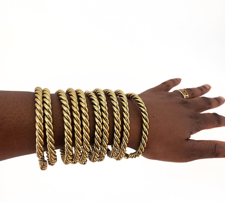 "Golden Oracle" Rope Bangles Set