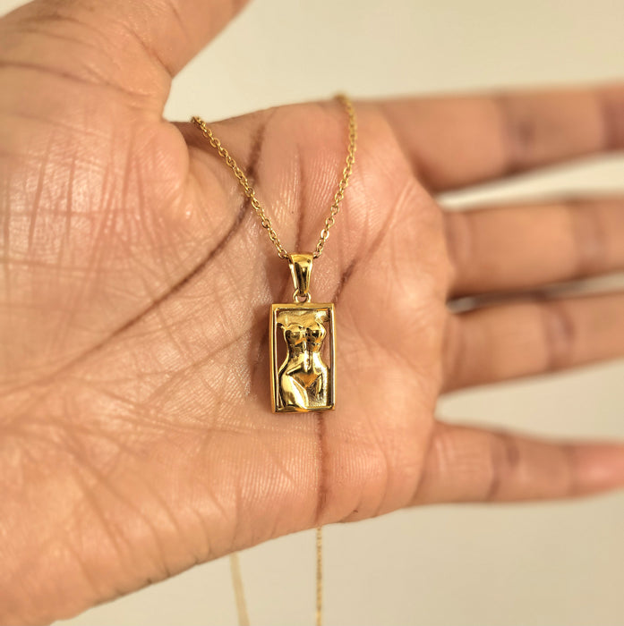 Ensemble pendentif et créoles pour femme aborigène