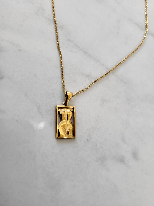 Ensemble pendentif et créoles pour femme aborigène