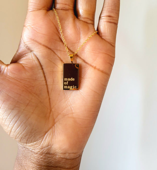 18K Gold Plated "Made of Magic" Pendant