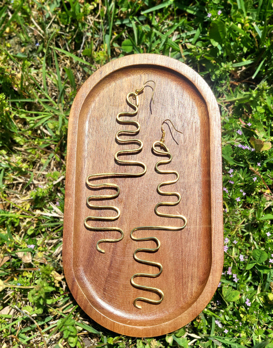"Abstract" Goddess Copper Earrings
