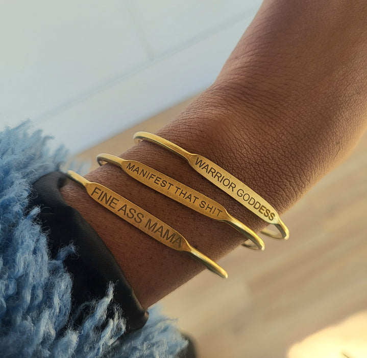 Bracelets d'affirmation en laiton