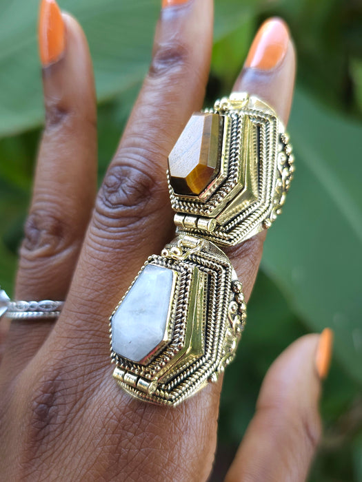 Gemstone Poison Ring