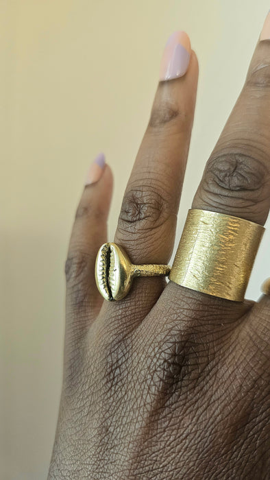 Divine Cowrie Shell Ring