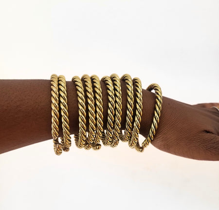 "Golden Oracle" Rope Bangles Set -  Moon Goddess